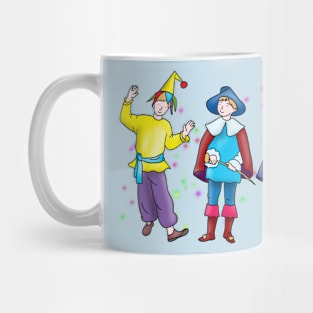 Cartoon boys in carnival costumes Mug